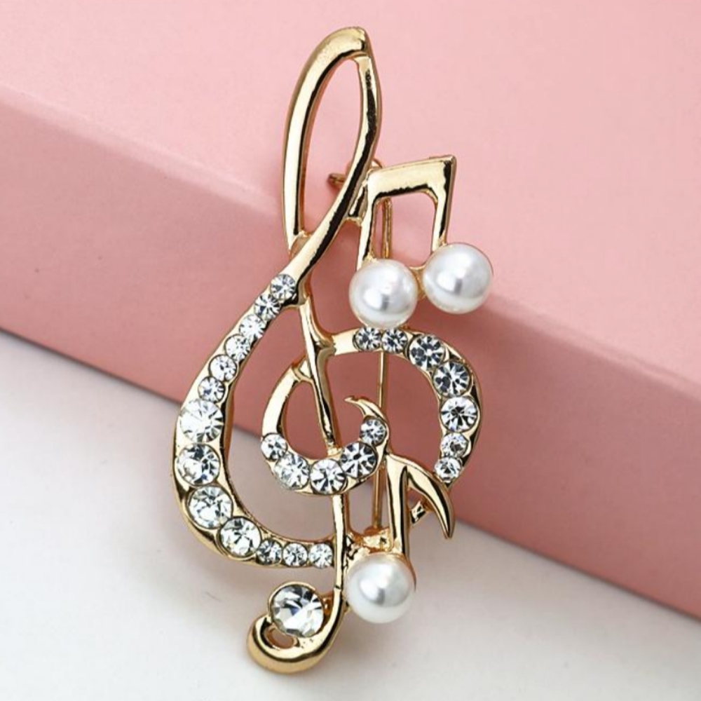 2 Music Theme Brooch Pins - Picture 2 of 15